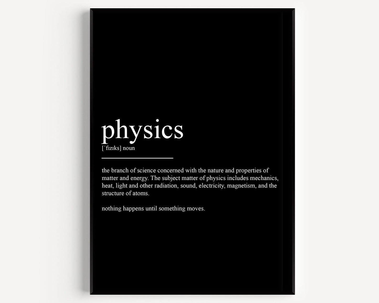 Physics Definition Print - Magic Posters