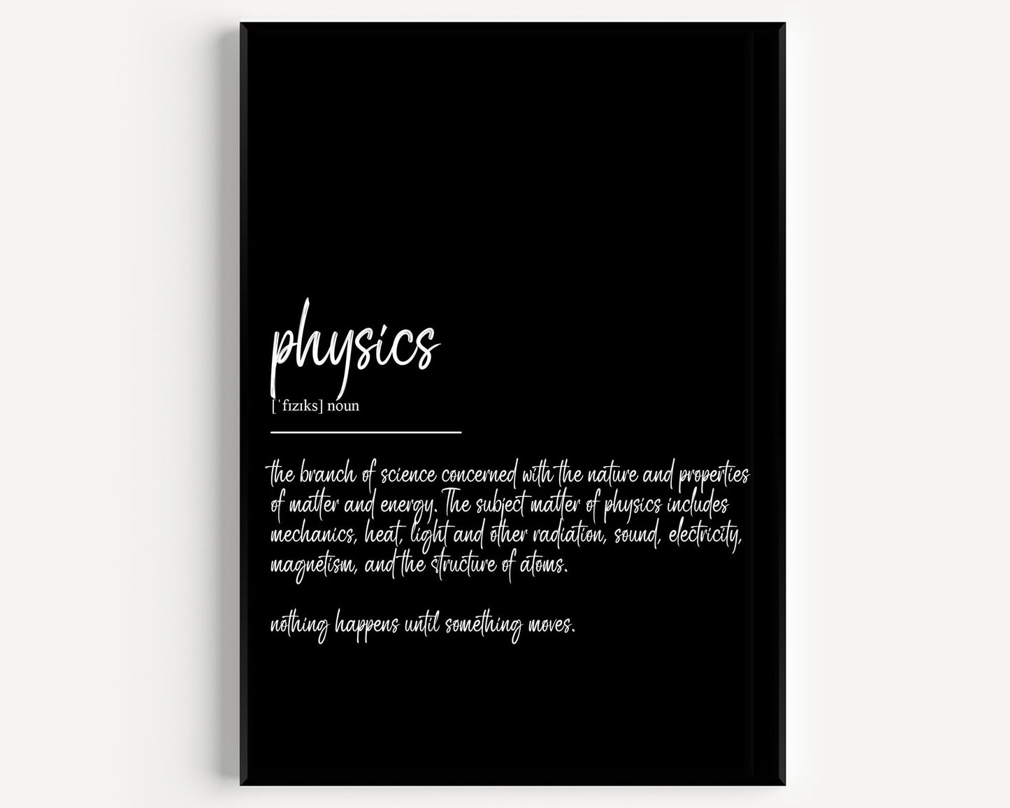 Physics Definition Print - Magic Posters