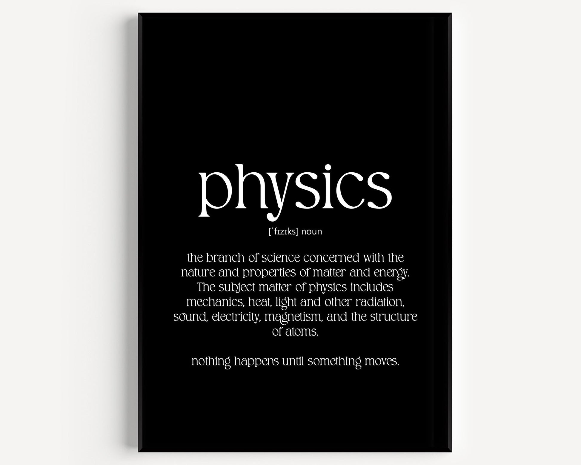 Physics Definition Print - Magic Posters