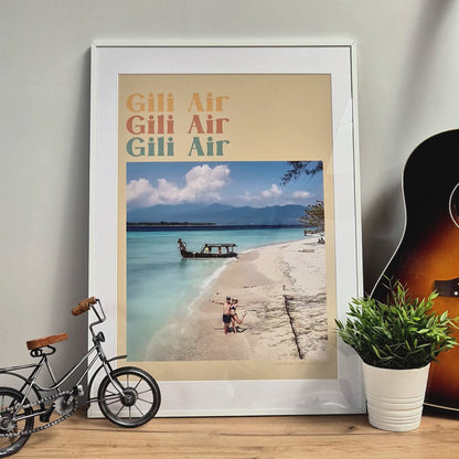 Personalised Retro Holiday Travel Photo Print