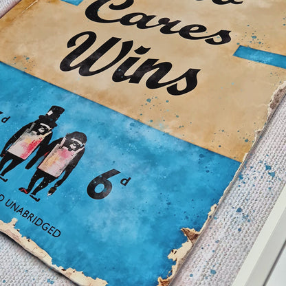 Personalised Who Cares Wins Book Cover Art Print