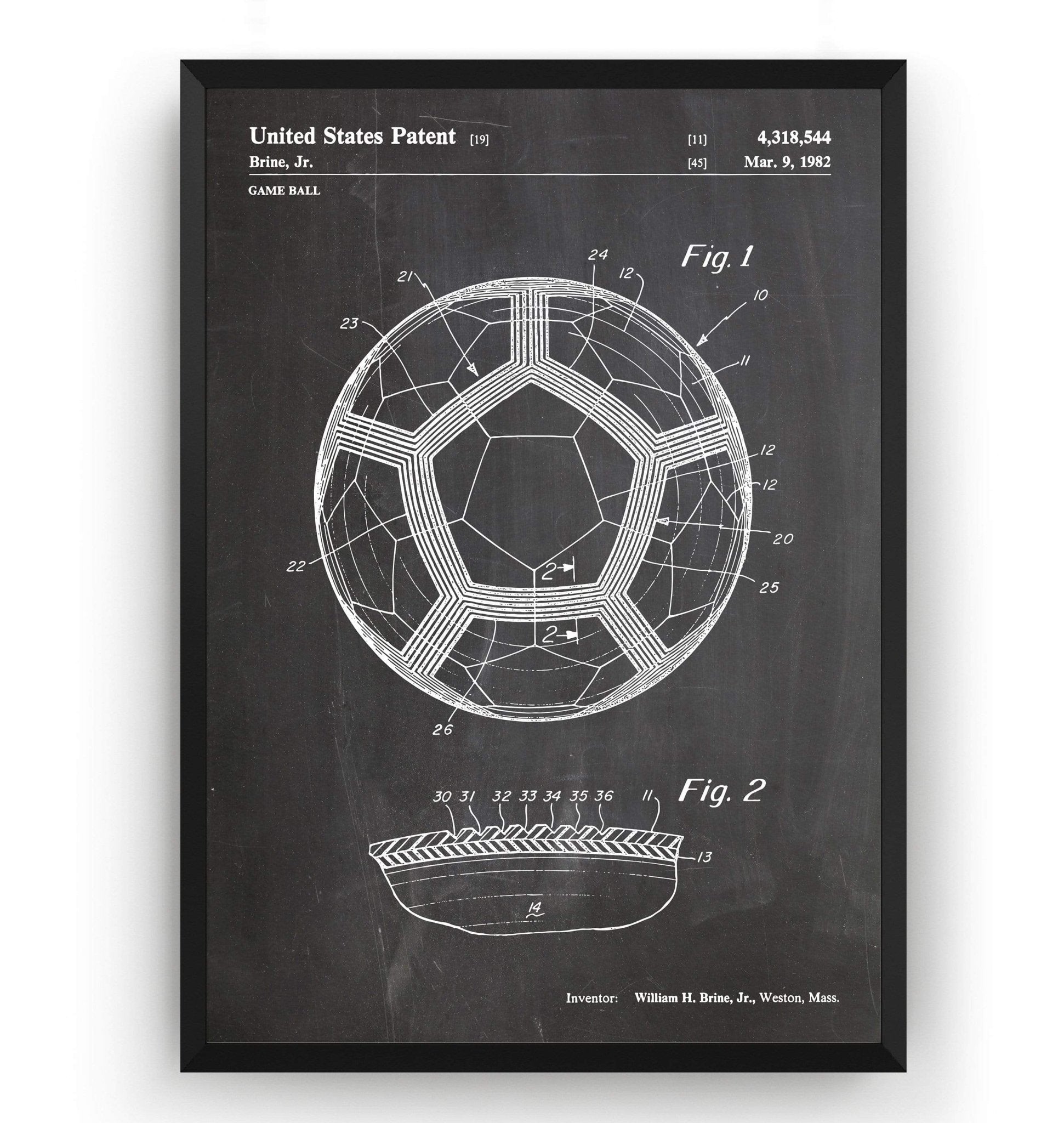 Soccer Ball 1982 Patent Print - Magic Posters