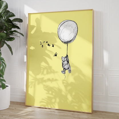 Winnie The Pooh Print (Balloon) - Magic Posters