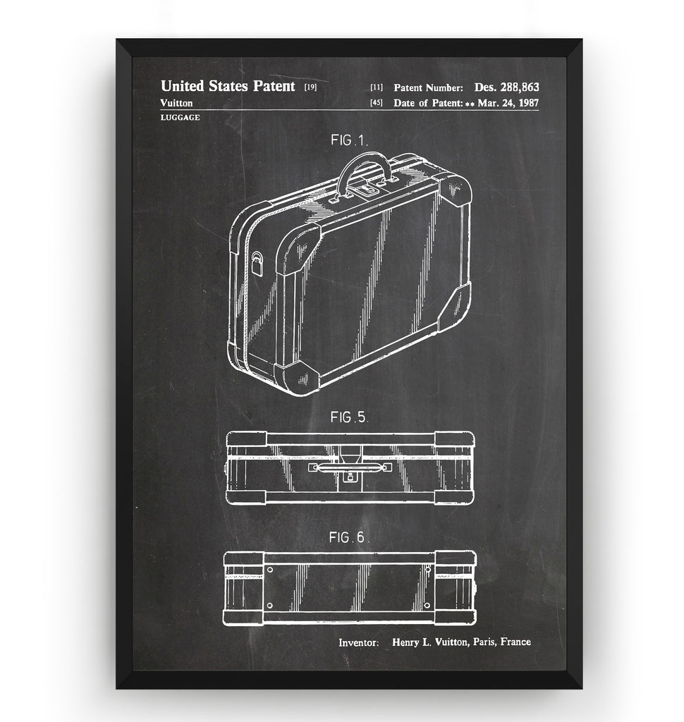 LV Luggage Suitcase 1987 Patent Print – Magic Posters