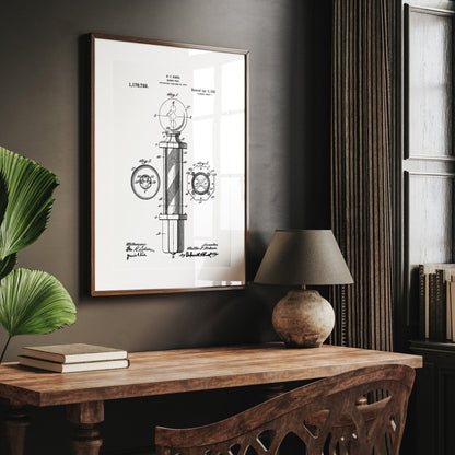 Barbers Pole Patent Print - Magic Posters