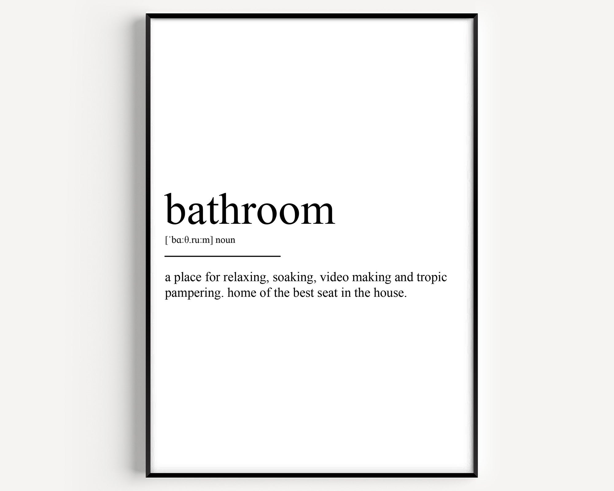 Bathroom Definition Print - Magic Posters