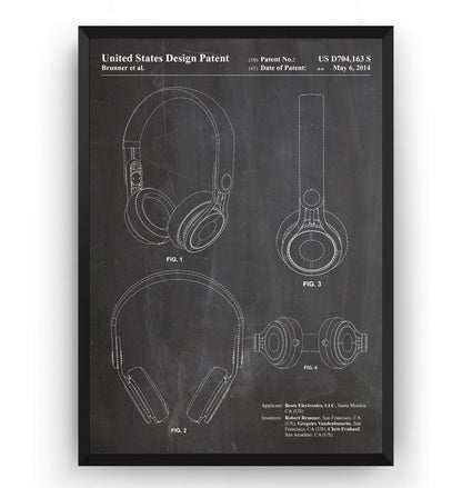 Headphones 2014 Patent Print - Magic Posters