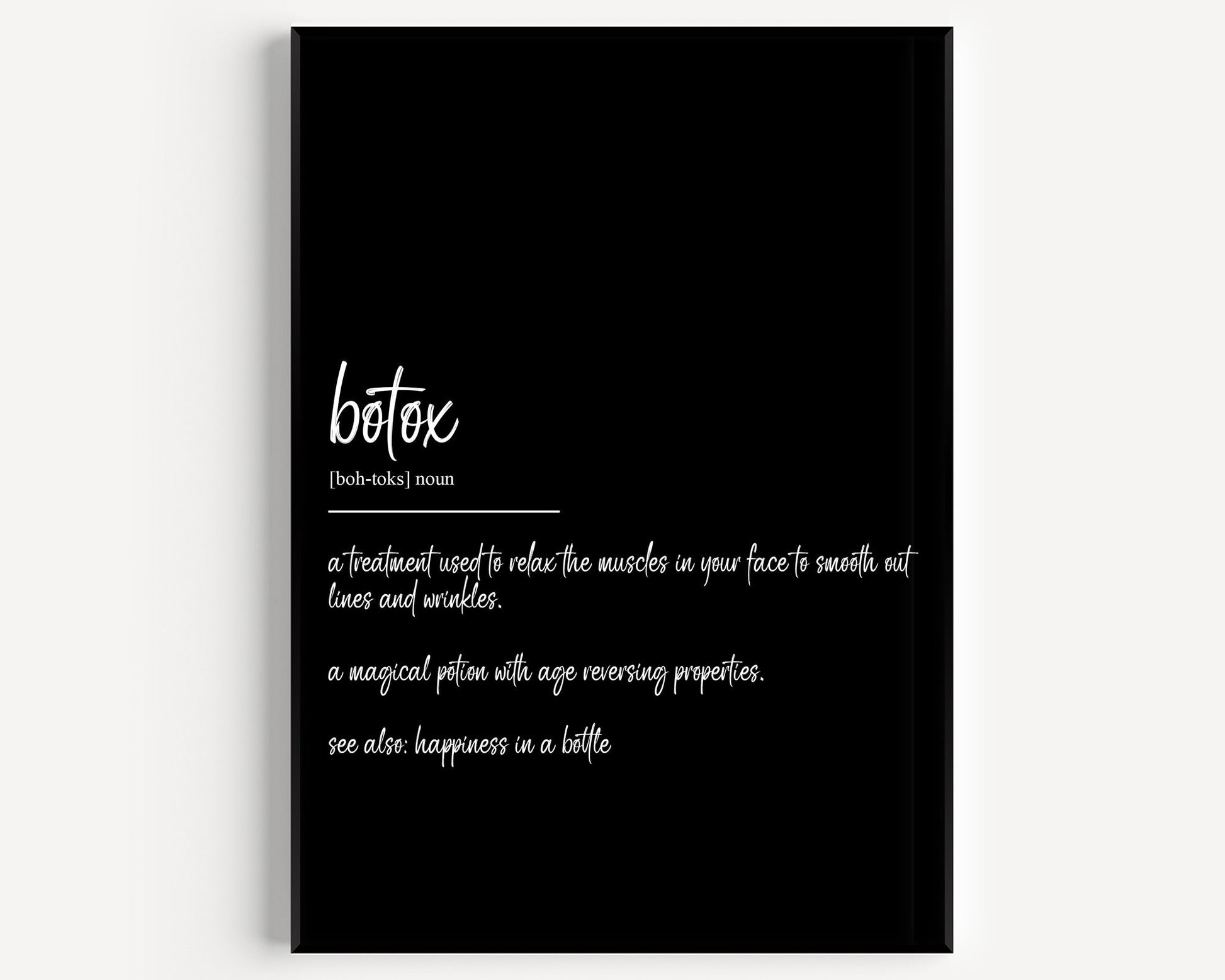 Botox Definition Print - Magic Posters