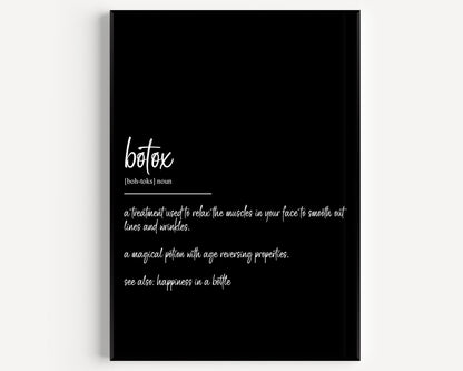 Botox Definition Print - Magic Posters