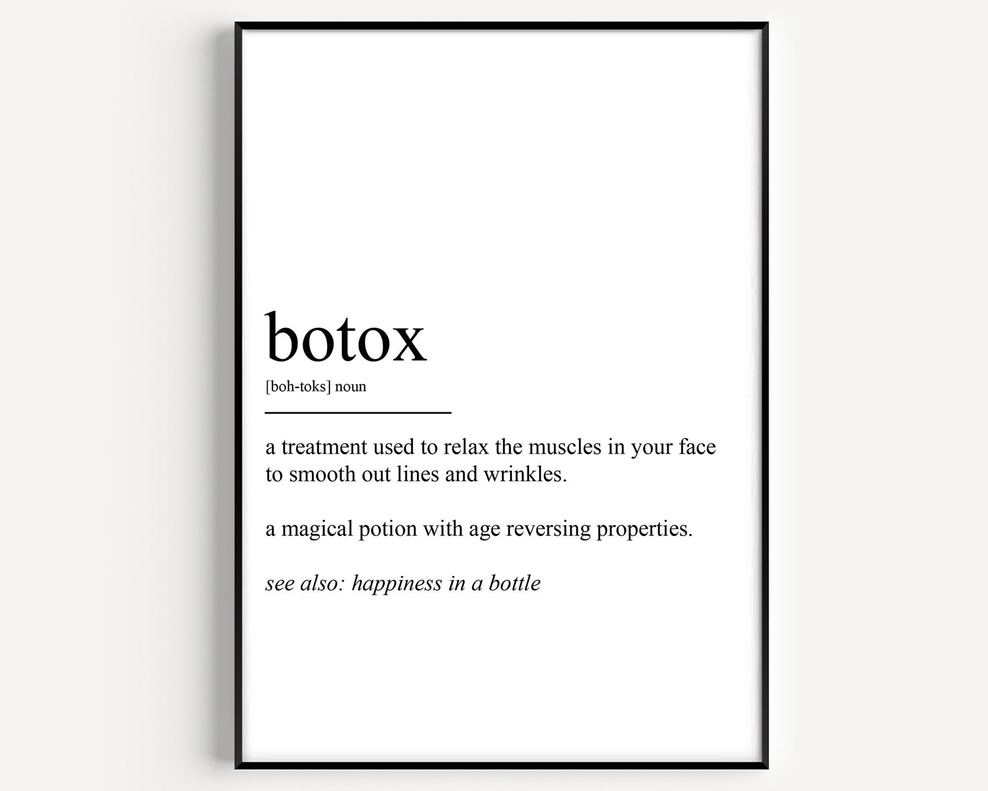 Botox Definition Print - Magic Posters