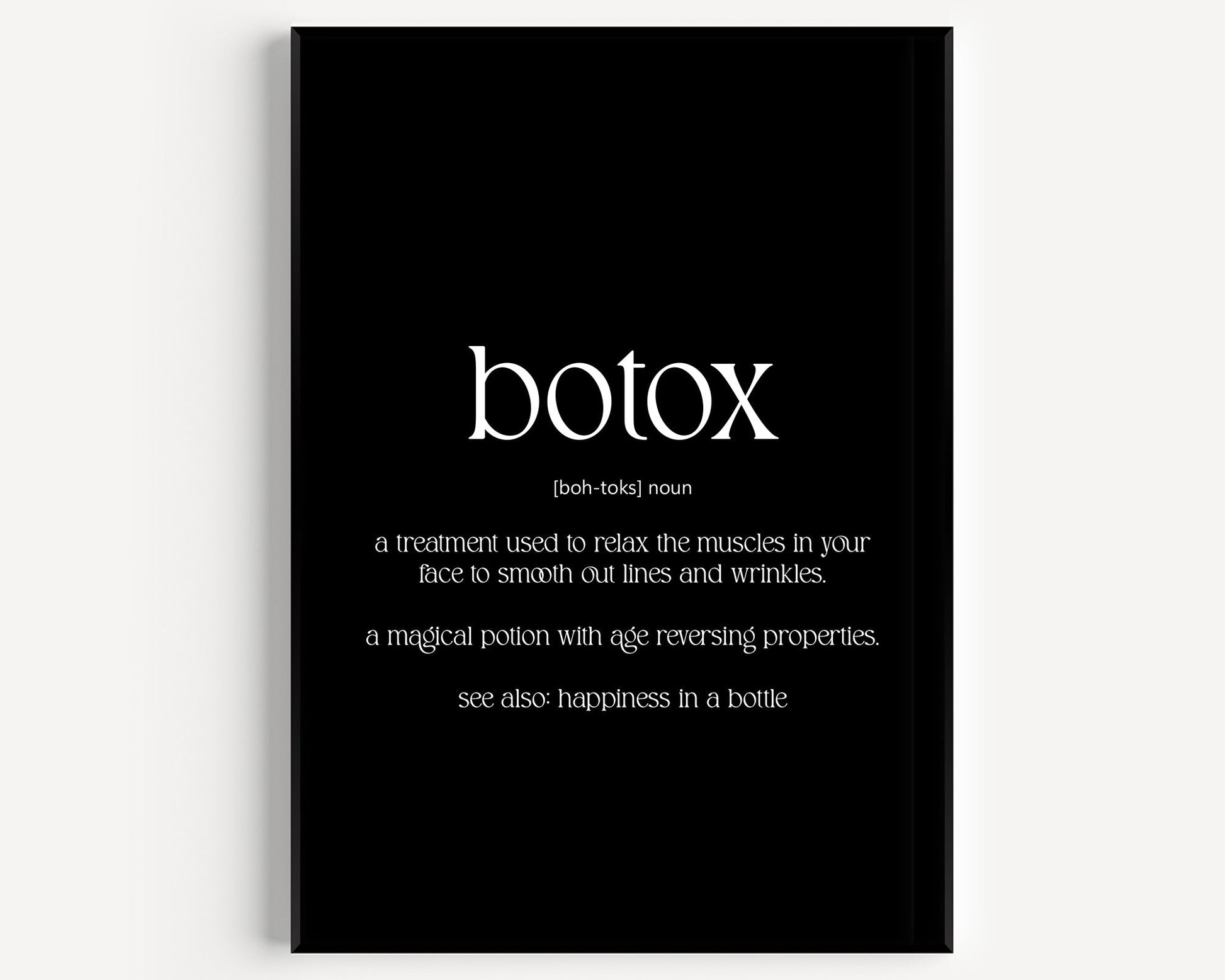 Botox Definition Print - Magic Posters