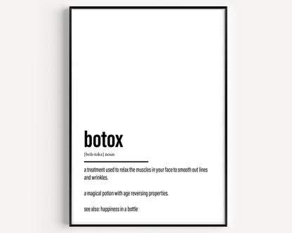 Botox Definition Print - Magic Posters