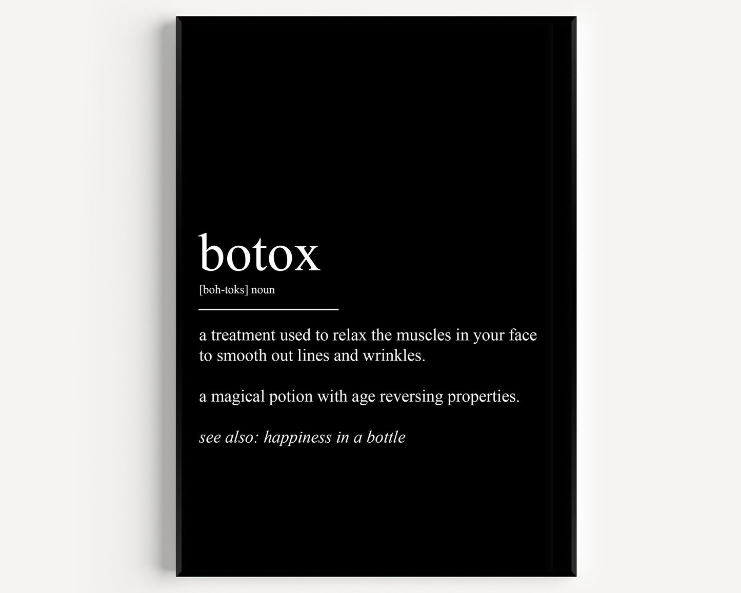 Botox Definition Print - Magic Posters