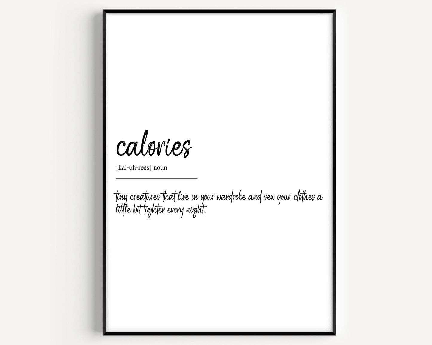 Calories Definition Print V2 - Magic Posters