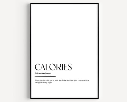 Calories Definition Print V2 - Magic Posters