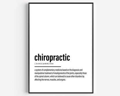 Chiropractic Definition Print - Magic Posters