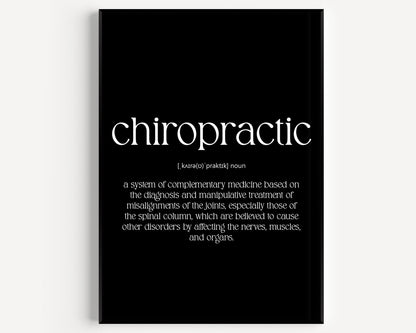 Chiropractic Definition Print - Magic Posters