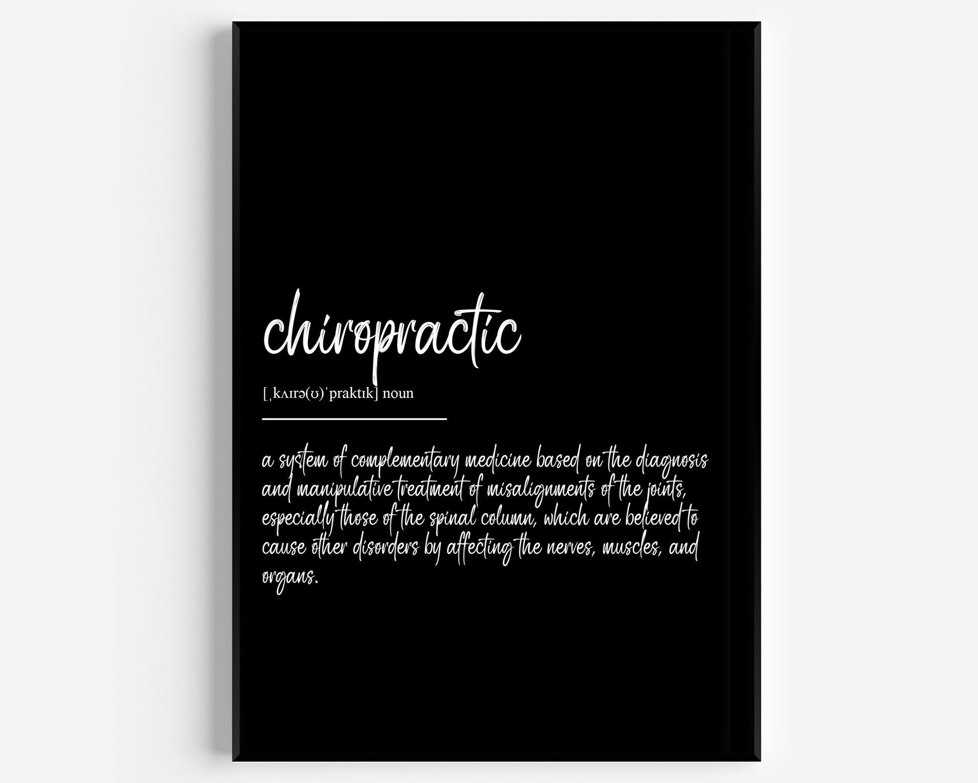 Chiropractic Definition Print - Magic Posters