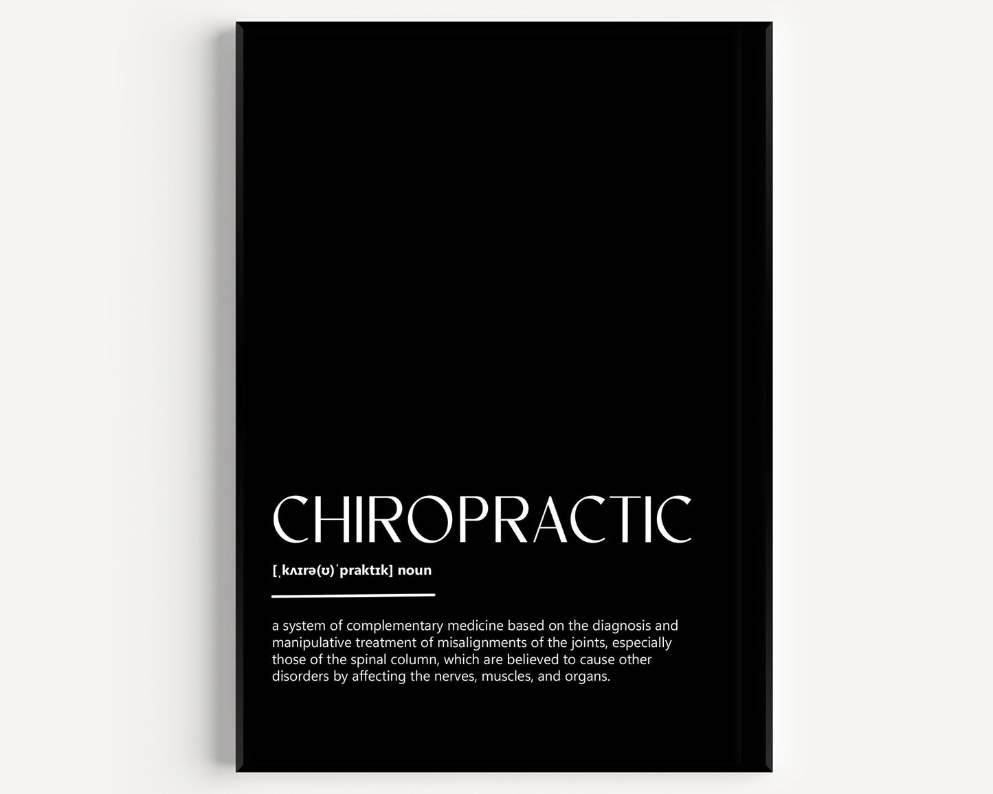 Chiropractic Definition Print - Magic Posters