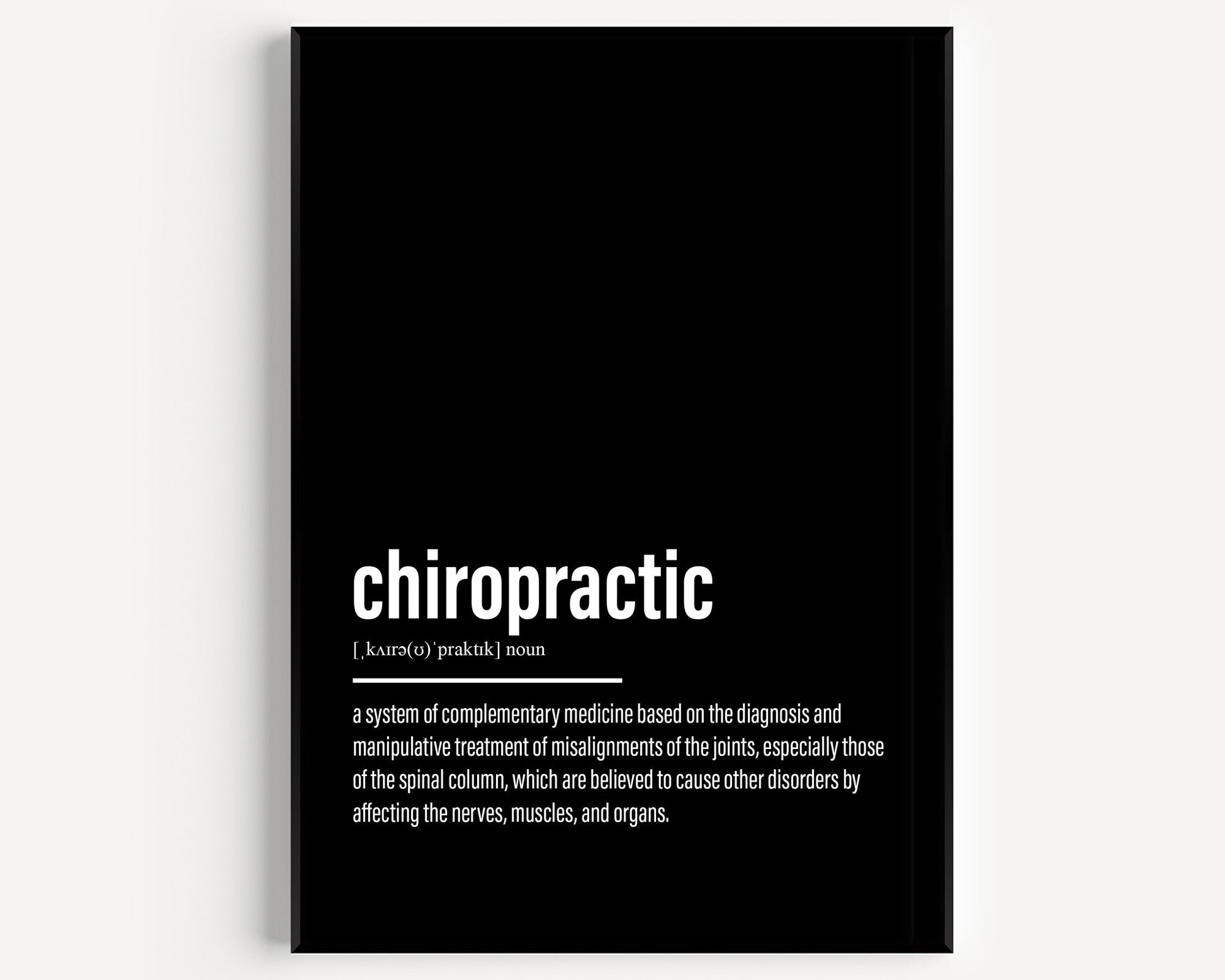 Chiropractic Definition Print - Magic Posters