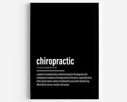 Chiropractic Definition Print - Magic Posters