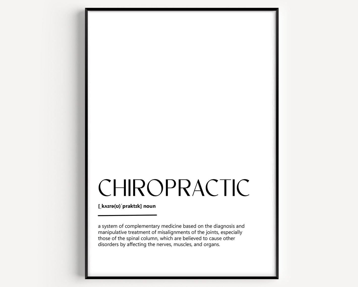 Chiropractic Definition Print - Magic Posters