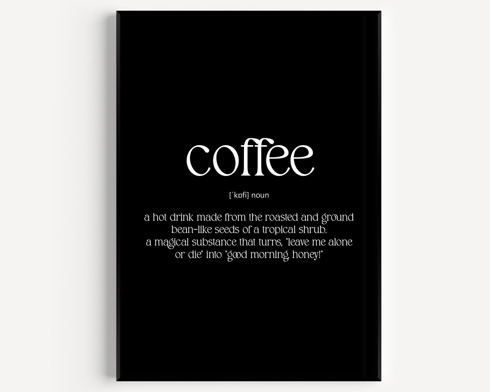 Coffee Definition Print - Magic Posters