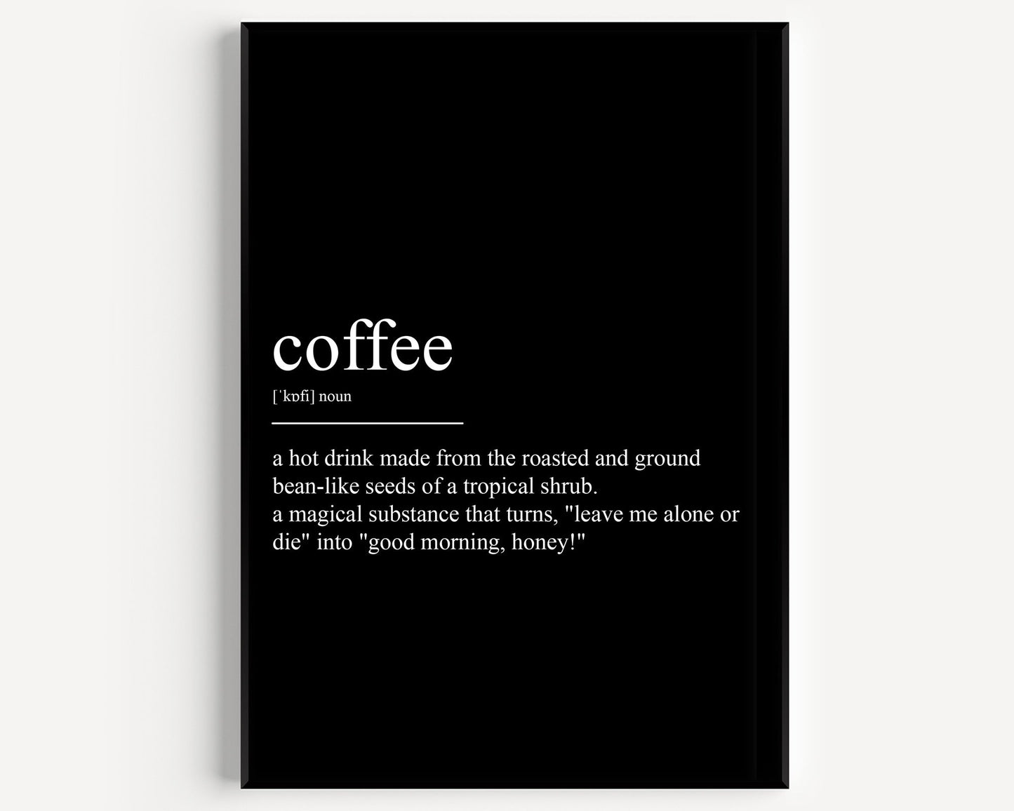 Coffee Definition Print - Magic Posters