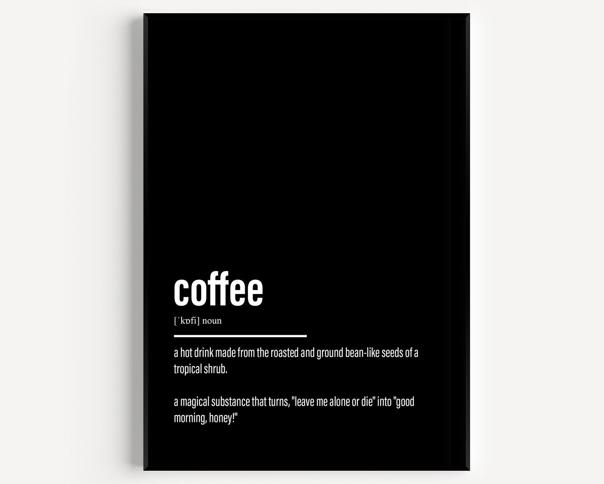 Coffee Definition Print - Magic Posters