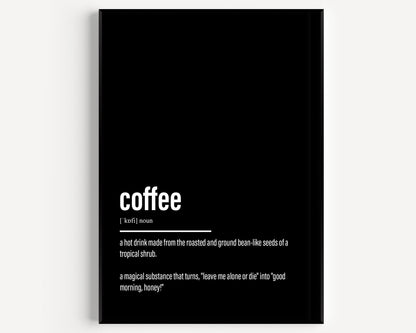 Coffee Definition Print - Magic Posters