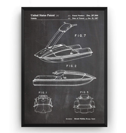 Jet Ski 1987 Patent Print - Magic Posters