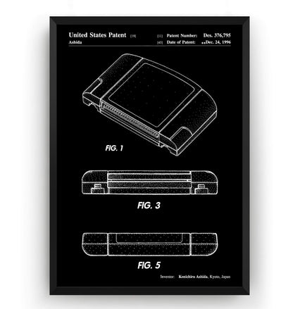 N64 Cartridge 1996 Patent Print - Magic Posters