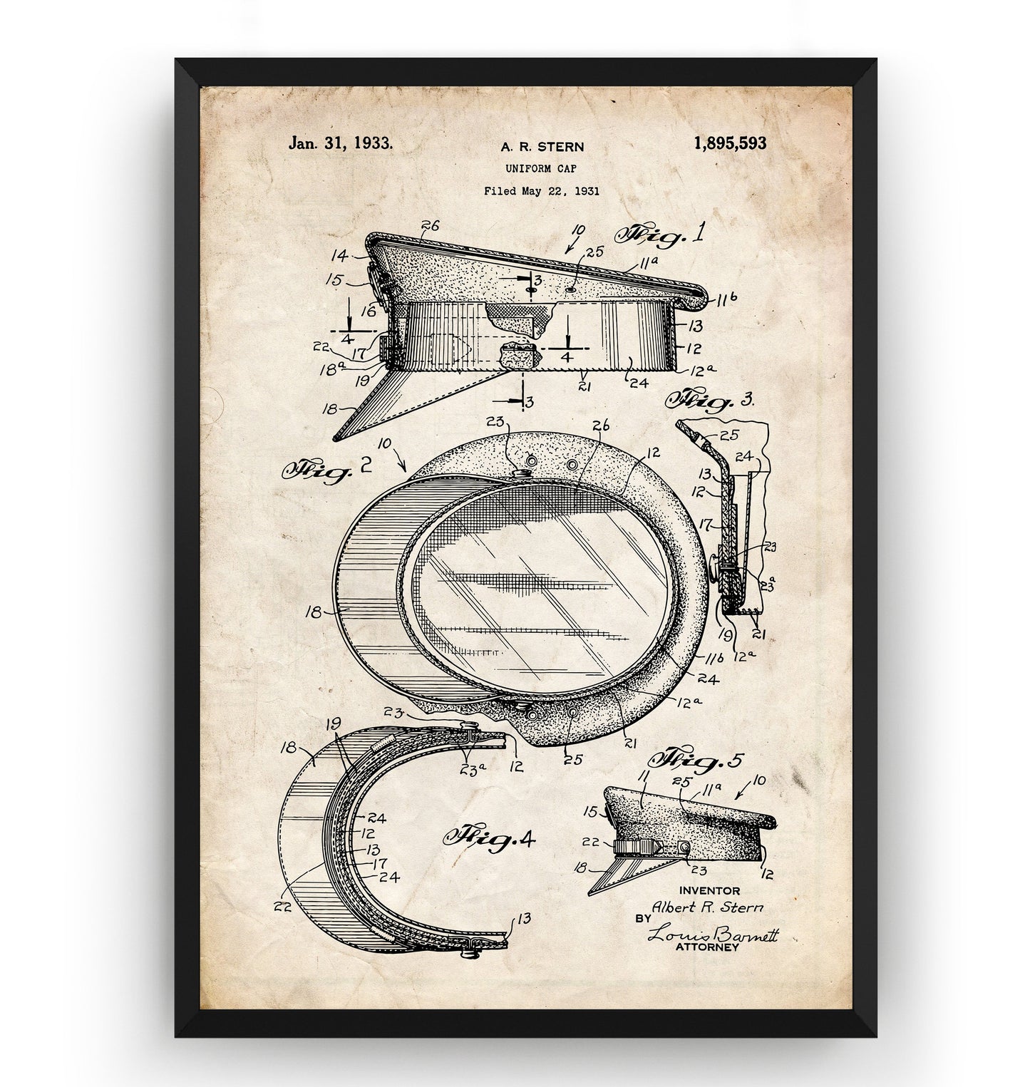 Police Hat Patent Print - Magic Posters